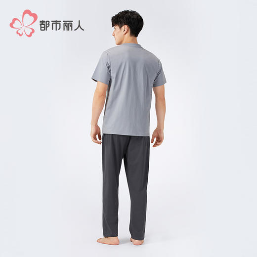都市丽人男士棉质短袖套装薄32支CVC单面好睡好眠短袖类FHH2B2 商品图3