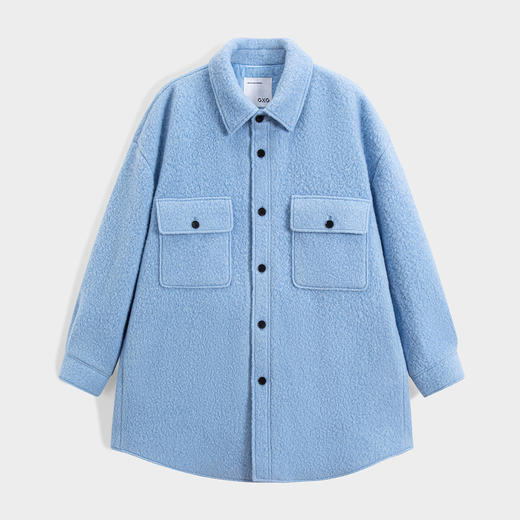 GXG男装 天蓝羊羔毛长款大衣 冬季热卖天蓝羊羔毛长款大衣GEX12627544 商品图4