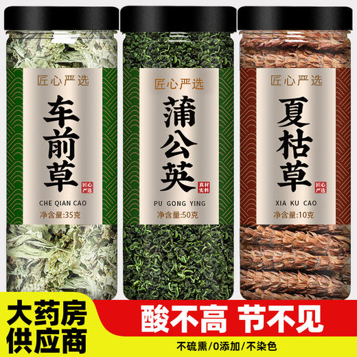 车前草蒲公英夏枯草茶野生干货官方旗舰店新鲜中药材和正品泡水喝 商品图0