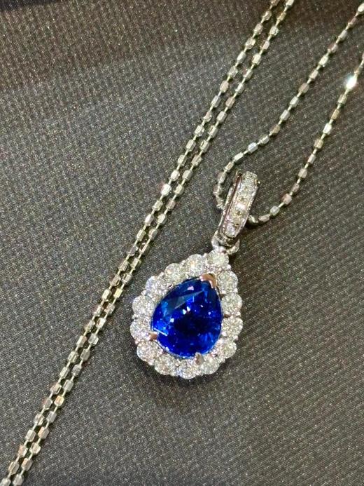 1.27ct刻面蓝宝石吊坠 商品图3