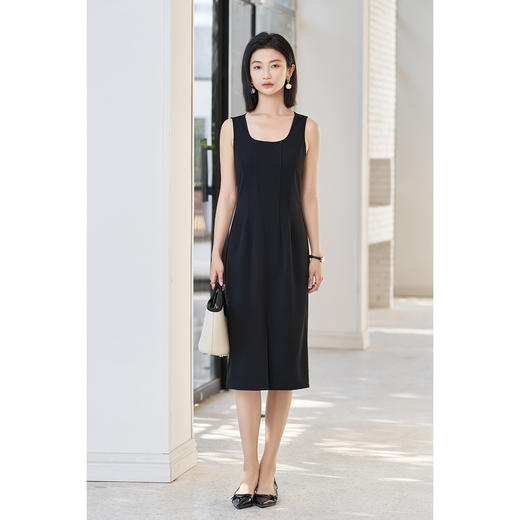 剩S/M 米思阳2026春季新款通勤无袖修身连衣裙极简包臀裙子女5356 商品图3