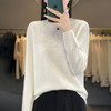 【清仓款！】YIMEN 一线成衣圆领卷边民族风针织衫 CM903 无缝技术0束缚，一线成衣，穿着无负担，安迪绒面料，触感软糯细腻，慵懒民族风情针织衫，袖口螺纹设计，更显气质；11色可选 商品缩略图0
