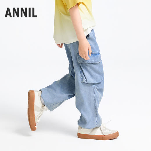 男童全腰牛仔单裤春季新款安奈儿童装实体店同款AB516602 商品图2