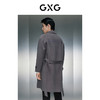 GXG男装 中灰双排扣长款大衣 简约时尚大衣外套  冬季热卖GEX12627794 商品缩略图3