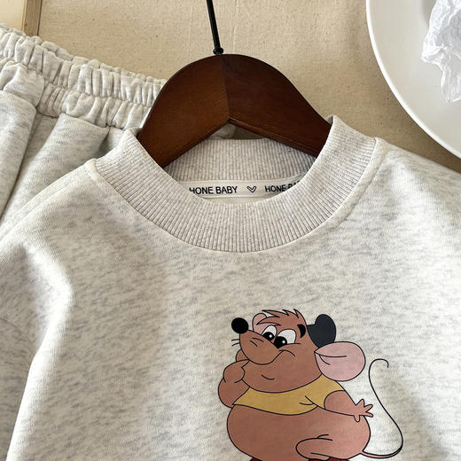 【现货39.9/套起】新款儿童春季棉质卫衣套装卡通可爱长袖俩件套男女童韩版休闲童装聚 商品图1