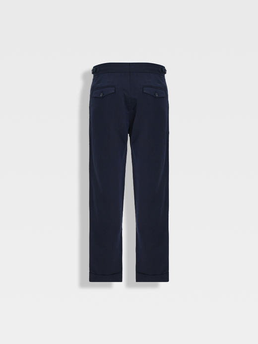 callisto桑葚蓝棉麻混纺休闲裤 商品图1