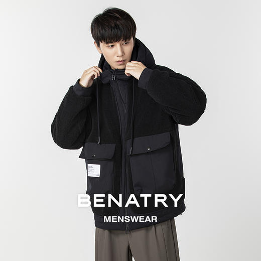 贝纳川时尚连帽大口袋男士休闲外套ECP300010402 商品图3