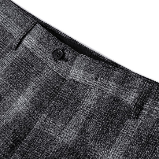 GXG男装 黑灰格修身小脚西裤休闲裤 日常通勤商务西裤长裤 冬季热卖GEX11416074 商品图2