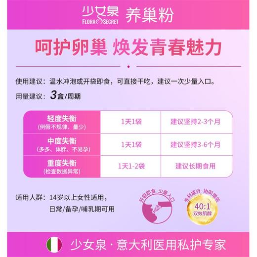 意大利Ovaria少女泉养巢粉40:1混合肌醇囊促排内分泌姨妈维生素B 商品图4