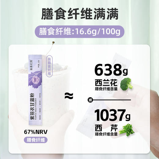 [甄选]喜善花房紫羽衣甘蓝粉官方旗舰店蔬菜果蔬粉膳食纤维冲饮代餐粉 商品图4
