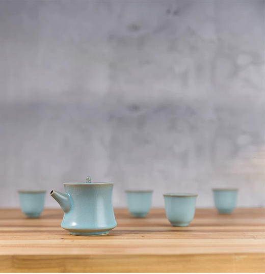 小蛮腰瓷器套组 唯美素雅汝瓷 清新天青釉 商品图0