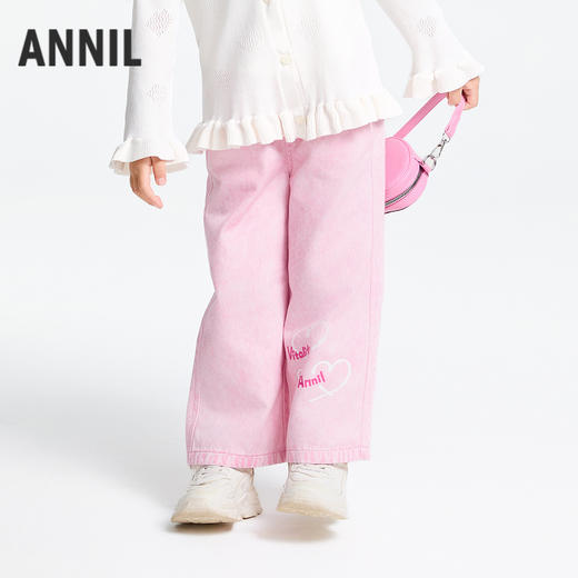 【实体店同款】女童全腰梭织单裤春季新款安奈儿童装XG516611 商品图1