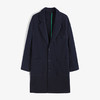 GXG男装深蓝色针织呢料长款大衣  冬季热卖气质大衣GEX12629034 商品缩略图4