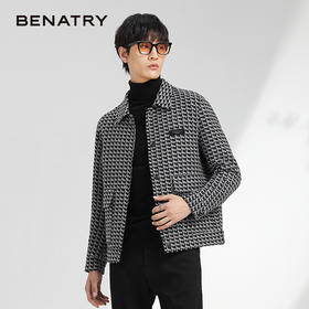 贝纳川地图图案设计男士翻领夹克外套ECK400009402