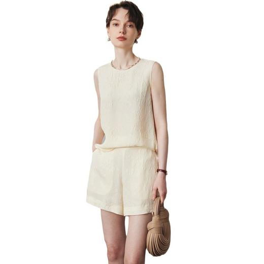 真丝背心女2025春夏新款新中式定织面料19姆米冠乐绉打底内搭上衣 商品图4