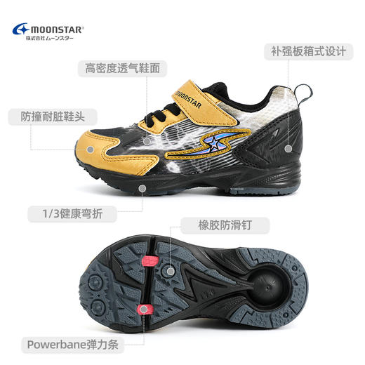 Moonstar月星3-6岁防滑平衡车鞋网眼透气机能鞋运动鞋稳步鞋 商品图1