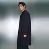 GXG男装深蓝色针织呢料长款大衣  冬季热卖气质大衣GEX12629034 商品缩略图2