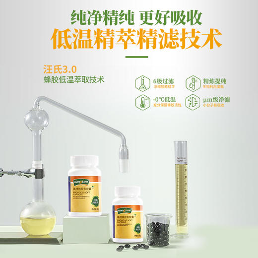 【汪氏】巢牌蜂胶软胶囊500mg/粒*120粒（紫悦蜂胶） 商品图4