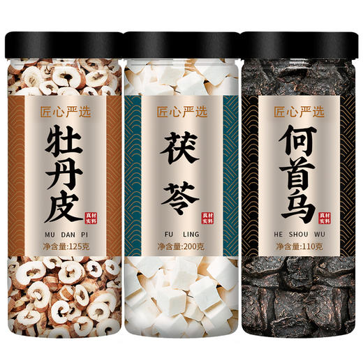 丹皮茯苓何首乌中药材正品官方旗舰店野生新鲜干货500g特级泡水喝 商品图4