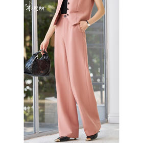 剩S/M/L/XL 米思阳2026春季新款通勤风百搭西裤高腰显瘦阔腿裤休闲裤女5884