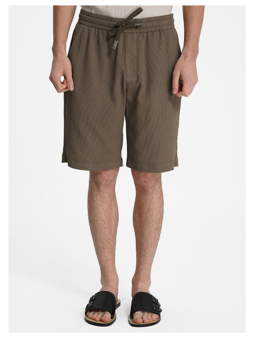 callisto绿调咖色轻薄透气休闲短裤 商品图2