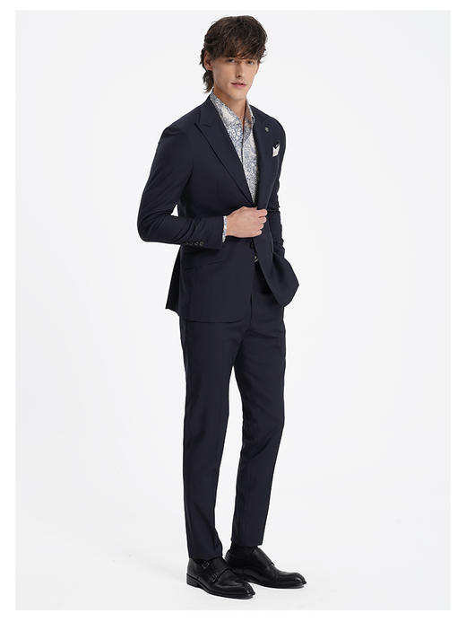 callisto高阶商务系列桑葚蓝绵羊毛西服 商品图2