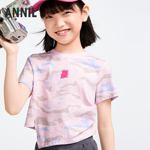 女童圆领短袖T恤夏季新款安奈儿童装实体店同款AG511579 商品图1