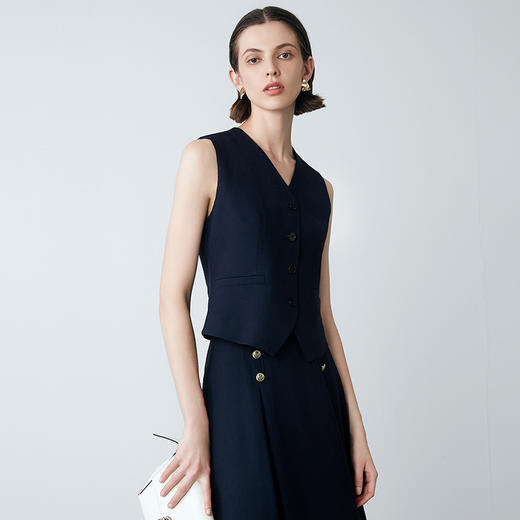 EITIE爱特爱春季新款时尚百搭修身显瘦马甲外套7703410 商品图2