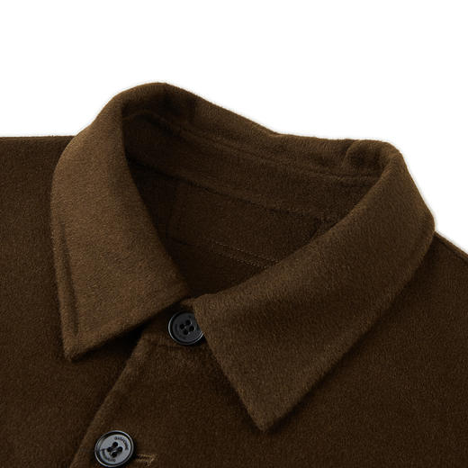 GXG男装 咖色翻领短款大衣 冬季热卖短款大衣GEX10629464 商品图2