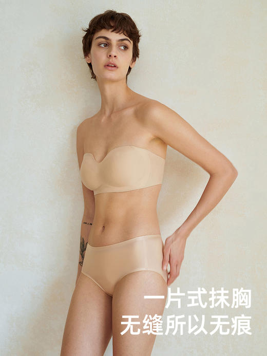 【小黏糕】遐无痕文胸中小胸抹胸轻薄防滑裹胸美背无肩带内衣女夏 商品图1