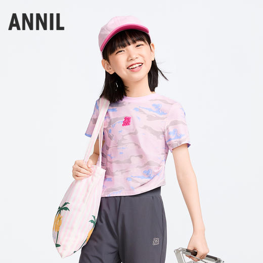 女童圆领短袖T恤夏季新款安奈儿童装实体店同款AG511579 商品图0