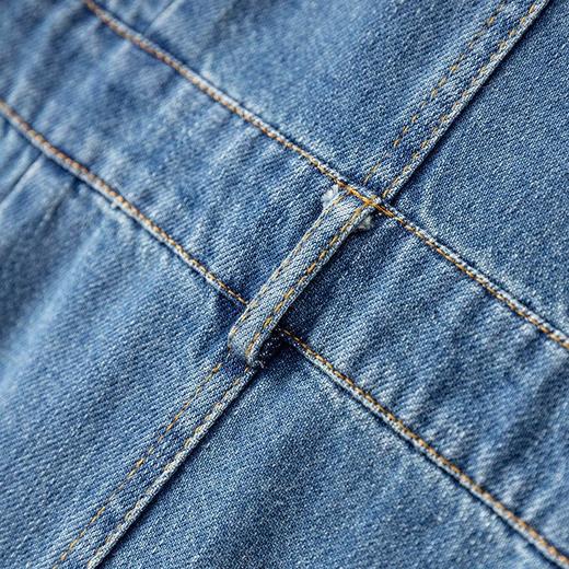 【高货wl】全新升级【铂金会员330/天猫439/差价109】(21816) 洛诗琳优雅复古衬衫式牛仔裙简约休闲时尚女春秋款裙子 商品图3