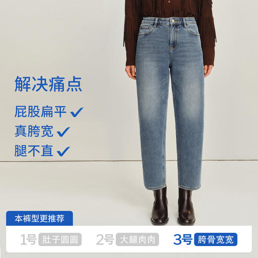 【萝卜裤经典版】simplepieces秋季款SPS牛仔裤女宽松九分阔腿裤 商品图4
