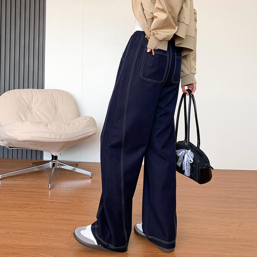 【高腰阔腿 宽松百搭】SIIJJEYY枝辑 春夏修容线香蕉牛仔裤 2507 商品图5