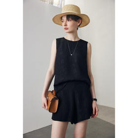 真丝背心女2025春夏新款新中式定织面料19姆米冠乐绉打底内搭上衣