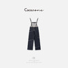 COCO ZONE 100棉早春复古设计感百搭牛仔背带裤CD1A0072 商品缩略图4