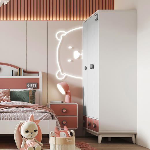 喜梦宝衣柜全实木衣柜现代简约卧室大容量衣橱主卧家具大储物柜 商品图2