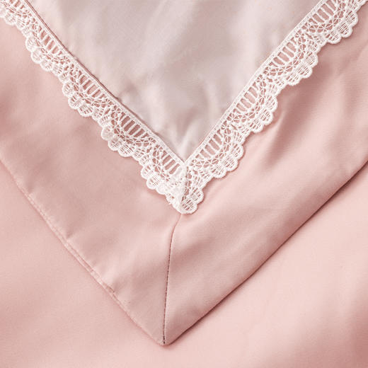 多喜爱 60S兰精天丝四件套-茉婉映瑶【蕾丝花边】【礼盒包装】 如梦丝滑 莹润如真丝 奥地利进口兰精天丝  专利床单 纱支细腻紧密 商品图7