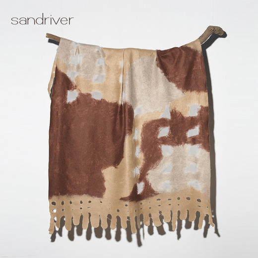 羊绒真丝相拼手工毡毯子SJF97W730N 商品图1