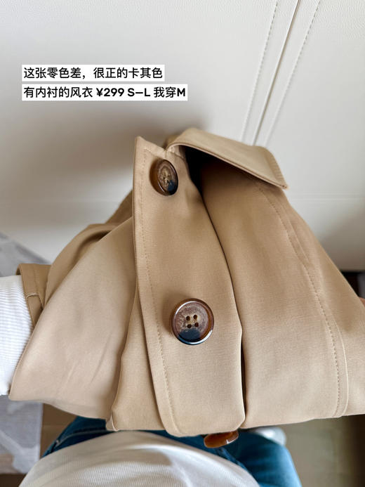 25春秋｜巴*立裁挺阔 抗皱翻领中长款小个子风衣外套【包邮+三天无理由退换 商品图2