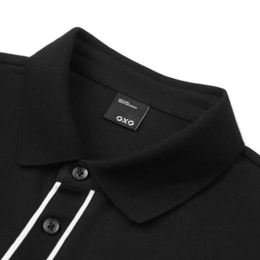 GXG男装 黑色领口撞色设计短袖POLO衫  夏季热卖 商品图2
