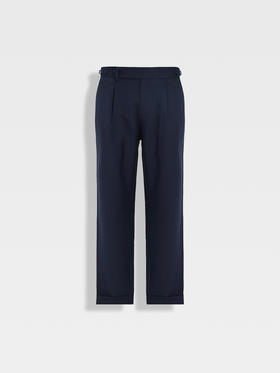 callisto桑葚蓝棉麻混纺休闲裤