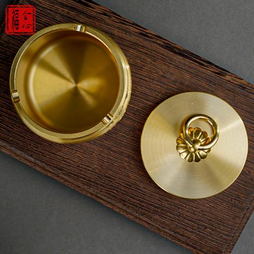 【黄老师推荐】黄铜百福烟灰缸 商品图4