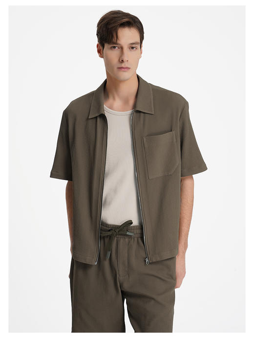 callisto启程系列绿调咖色外套 商品图2