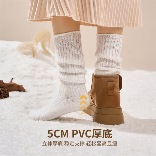 ZHR则则加绒加厚雪地靴女2024冬季新款保暖防水厚底增高棉鞋女鞋 商品图2