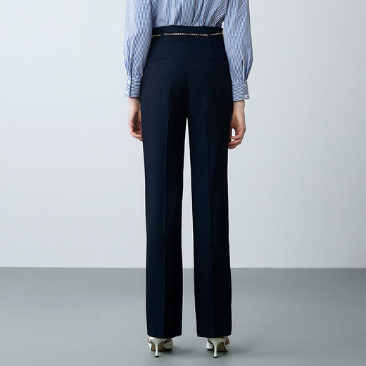 EITIE爱特爱春季新款高腰通勤纯色百搭显瘦裤子7705420 商品图4