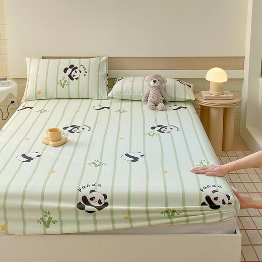 自然醒A类全棉老粗布床笠罩纯棉床垫保护罩全包宿舍单人床单枕套席梦思隔脏套NH177 商品图4