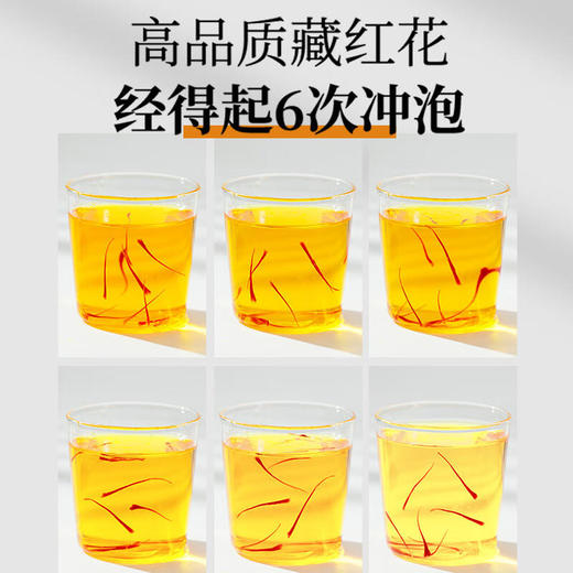 藏红花官方正品特级西藏西红花中药材泡水喝伊朗进口臧红花茶养生 商品图3