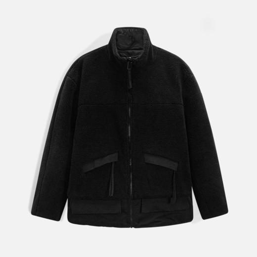 GXG男装 黑色羊羔毛立领夹克 冬季热卖夹克 GEX12129554 商品图4