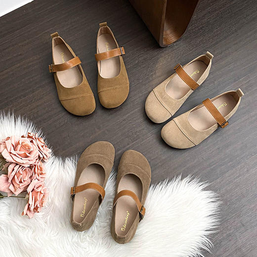 REREJOY 复古小香风玛丽珍鞋，上脚舒适不累脚，走路逛街上班穿毫无压力，防滑耐磨橡胶底，轻柔舒适，上脚稳稳的。 商品图7